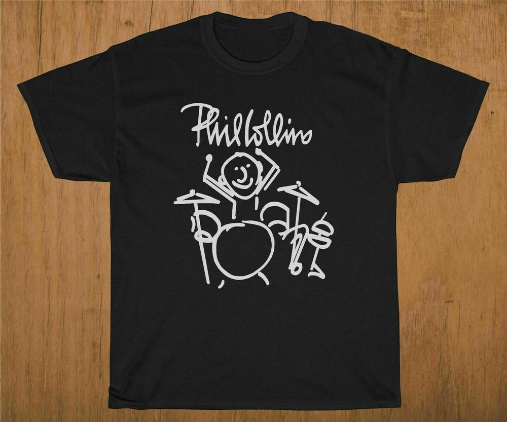 Phil Collins Pop Rock Band Men Tshirt Black Unisex All Sizes Unisex T-Shirt XXL
