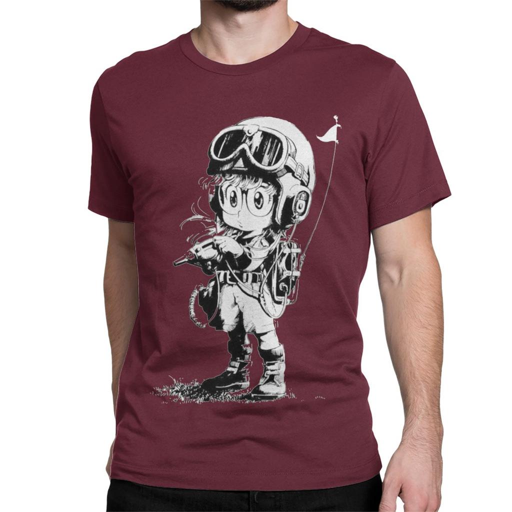 Arale TShirt for Men Women Dr Slump Anime Awesome Pure Cotton Tees Round Collar Short Sleeve T Shirt Birthday Present Clothing