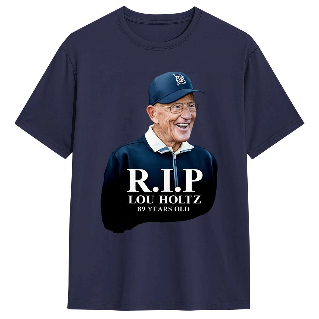 Unisexs Lou Holtz 19372026 Memorial T Shirt 100 Cotton Clothes Funny Short Sleeve Round Collar Tee Shirt Printed TShirts