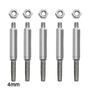 5PCS 4/5/6mm Grinding Head Cylindrical Burr Chainsaw Sharpening Kit Sharpener Grinding Head For Metal Processing CNC Machining