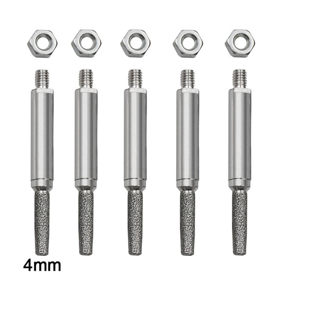 5PCS 4/5/6mm Grinding Head Cylindrical Burr Chainsaw Sharpening Kit Sharpener Grinding Head For Metal Processing CNC Machining