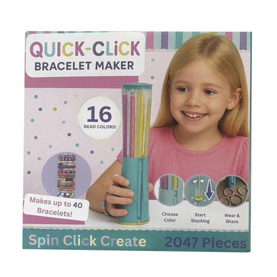 Quick-Click Bracelet Making Kit DIY Easy Click Design Bracelet Set with Beads Friendship Bracelet Maker Jewelry