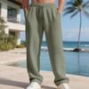 Herren Entspannte Gerade Beine Jacquard Kleines Karomuster Lässige Schlanke Passform Pendlerhose