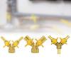 Brass 2 Way Tap Adapter Garden Irrigation 2 Way Double Tap Hose Adapter Adjustable Control Faucet Connector Adapter