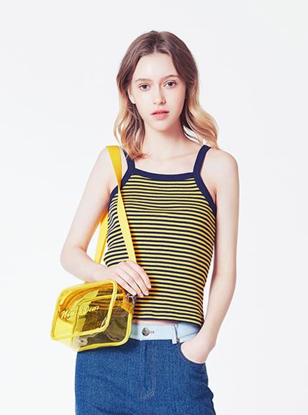 Near And Dear Striped Sleeveless Top (Navy) Stripe/Free