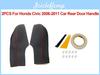 Pour Honda Civic 8ème Génération 2006 2007 2008 2009 2010 2011 2pcs Panneau d'accoudoir de porte arrière de voiture Garniture en cuir microfibre