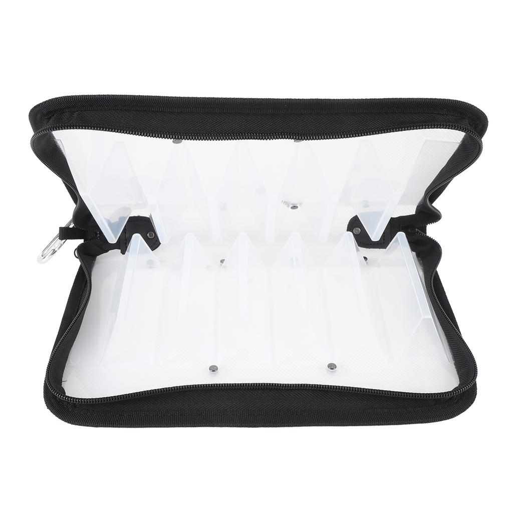 Torba na przynęty wędkarskie Przezroczysta Przenośna Wodoodporna 12 przegródek z haczykiem Pojemnik na sprzęt wędkarski