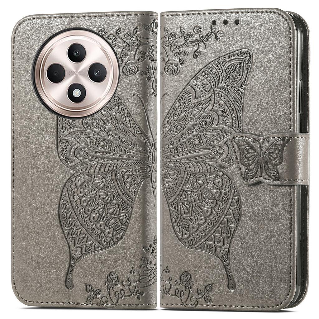 For Oppo Reno12 F 5G Case PU Leather Wallet Phone Cover Butterfly Pattern