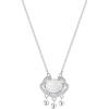 S925 Auspicious Clouds Ruyi Peace Lock Necklace - Ethnic Style Women's White Chalcedony Clavicle Chain