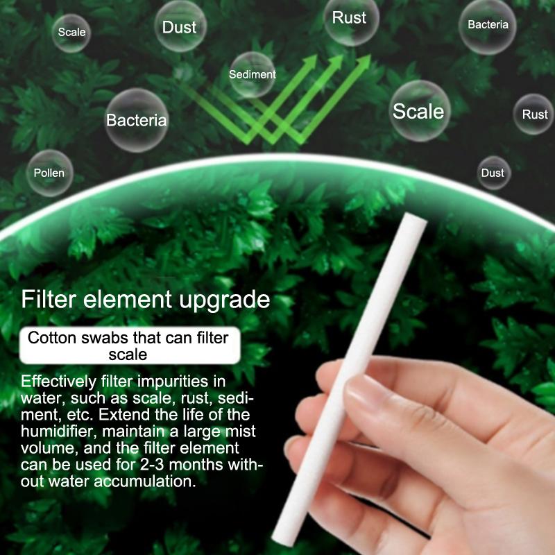 50Pcs Cotton Sponge Stick For Humidifier Filter Replacement Evenly Fogging Out Aroma Diffuser Mist Maker Air Humidifier