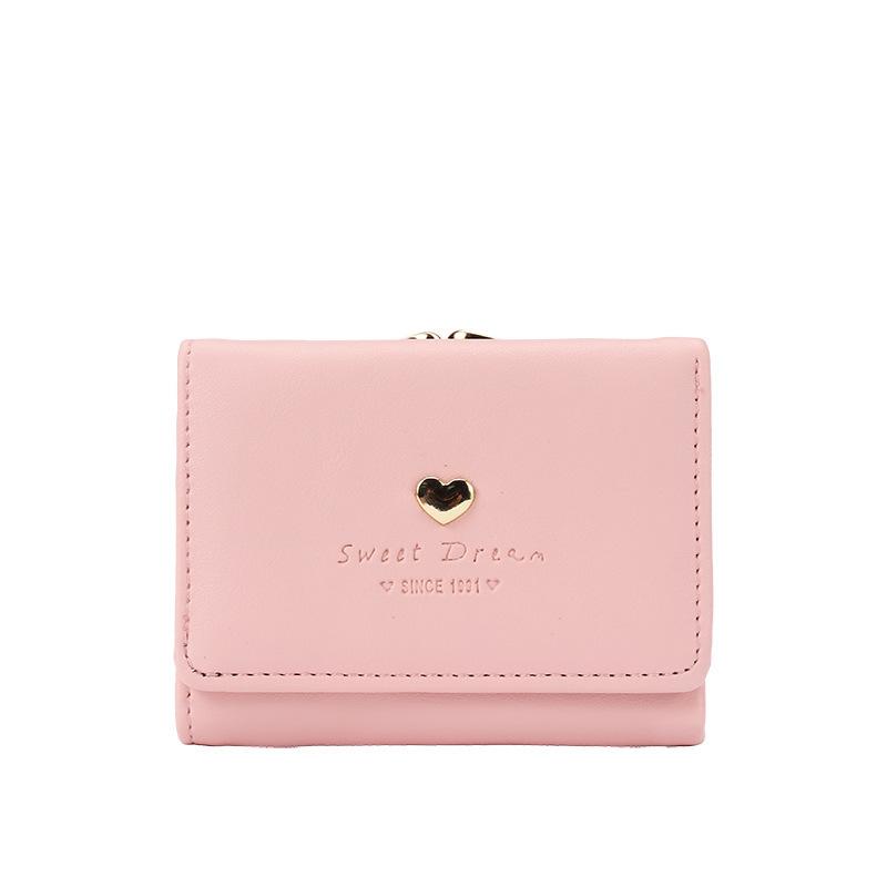Korean Style Women's Mini Cute Foldable Wallet with Multi-Card Slots