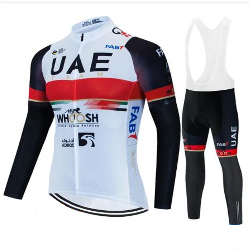 2026 Uae Pro Team Autumn Long Sleeve Cycling Jersey Set Bib Pants Ropa Ciclismo Clothing Bike Uniform Men Bicycle Clothes Mailllot
