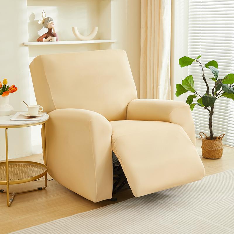 4 Pack Solid Elastic Recliner Chair Covers Non Slip Armchair Protector Furniture Dust Cover For Single Seat Sofa