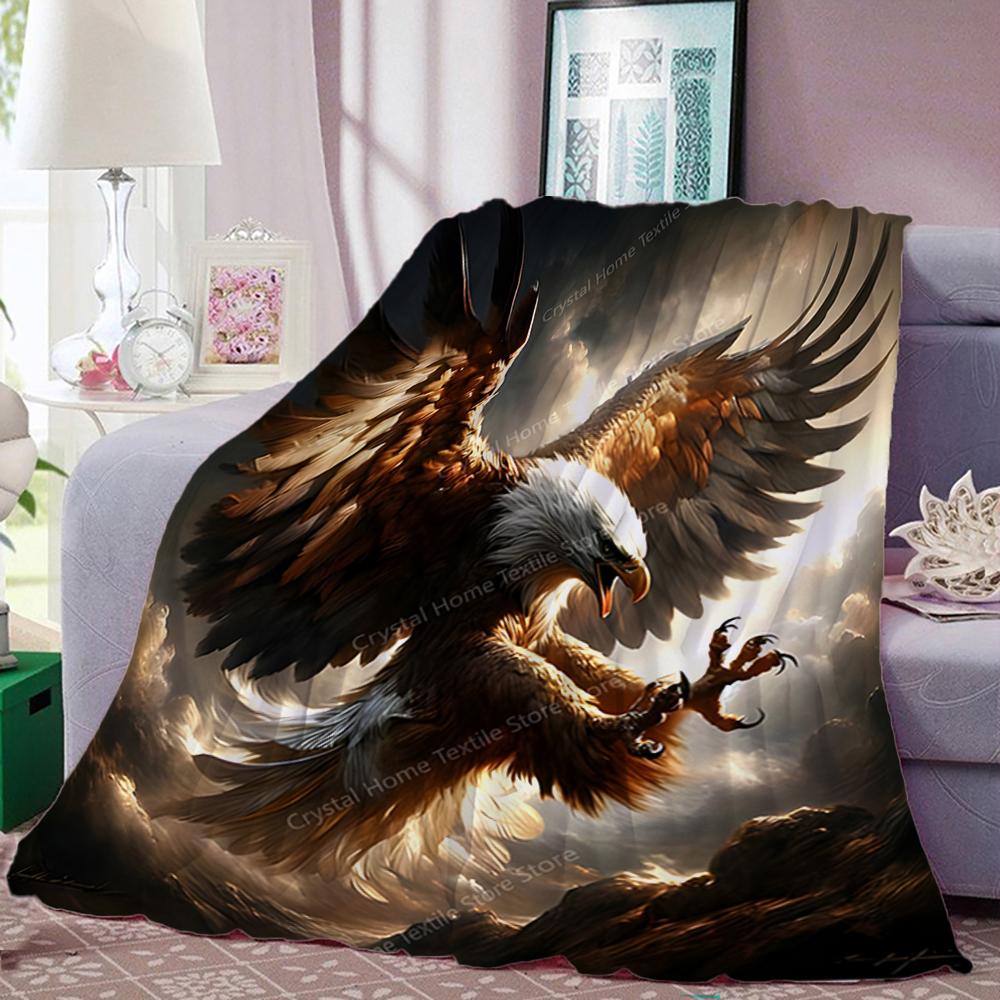 Eagle Design Soft Flannel Blankets,Keep Warm Throw Blanket Comfortable Blanket for Picnic Beds Sofa Home Bedroom Cover Kids Gift