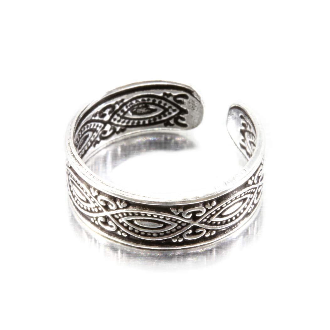

Orris Toe Ring, 925 Sterling Silver, Adjustable Size, Simple, Men s (Ethnic)