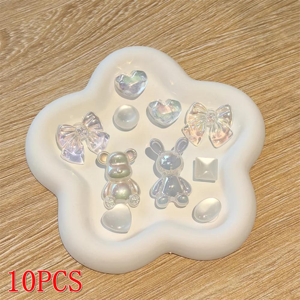 12Pcs Colorful Sparkling Powder Shoe Charms Set with Gemstone Crystal Pearl Flower - DIY Detachable Shoe Decorations Accessories