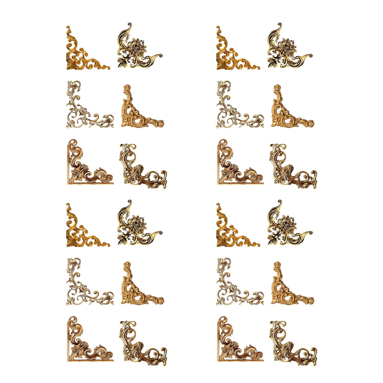 

24 листа/упаковка Угловые наклейки серии Baroques Бумажные наклейки Наклейки для скрапбукинга Бумажные этикетки для скрапбукинга 2