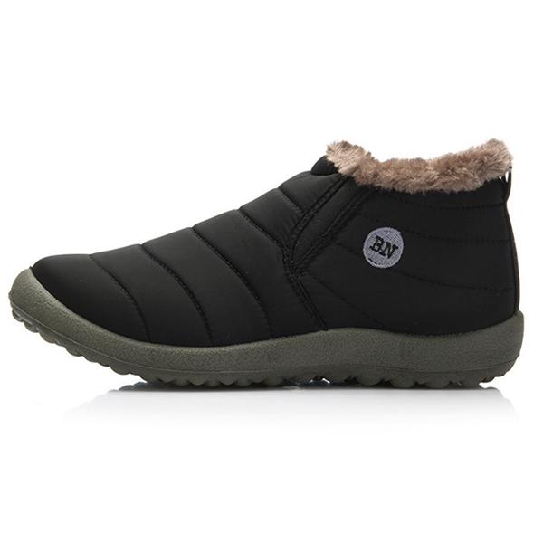 Women Men Winter Shoes Solid Color Snow Boots Cotton Inside Antiskid Bottom Keep Warm Waterproof