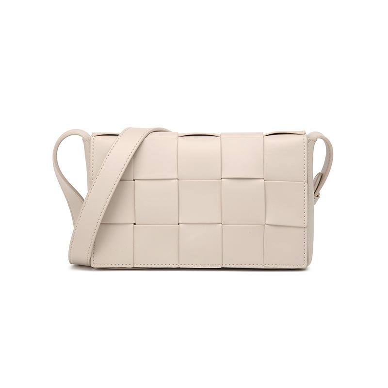 Bag messenger bag women's fashion casual woven shoulder bag new high-end simple small square bag women's wholesale