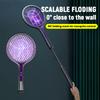 Fast Charging Racket Kill Fly Bug Safety Insulated 2-in-1 Mosquito Swatter USB Rechargeable Electric Mosquito Swatter for Indoor