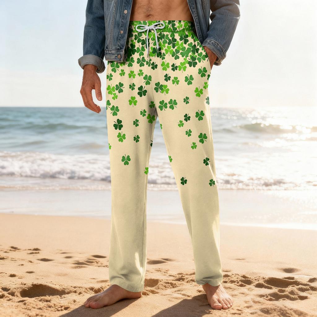 Men's Home Soft Pajama Pants Drawstring With Pockets Casual Sports Pants