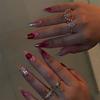 24 Peças Unhas Postiças Amêndoa Fosca Com Cola Gradiente Preto Brilho Borboleta Unhas Falsas Para Outono Inverno