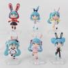 Pvc Delightful Rabbit Ears Hatsune Miku Q Version Doll Collectible Figurines