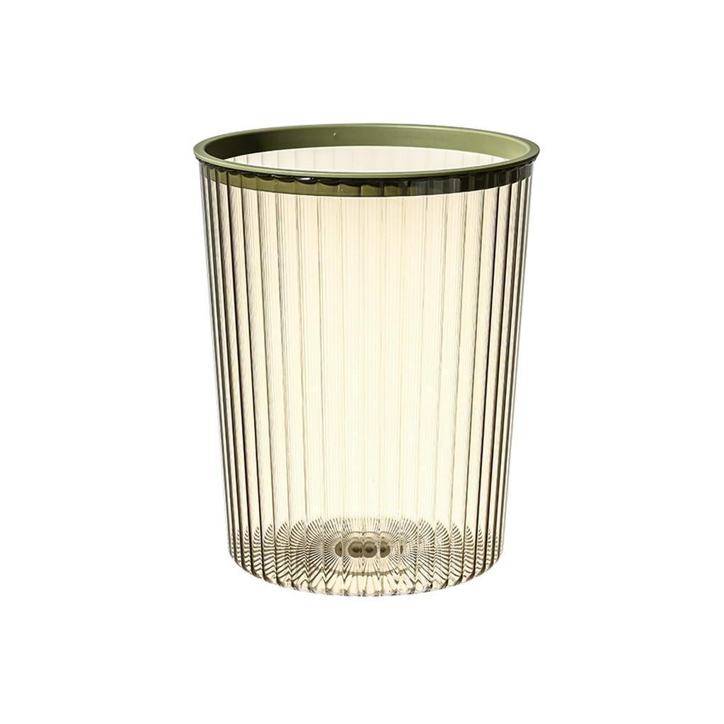 Cheap Clear Trash Can Without Lid Stripe Shaped Garbage Bin Plastic