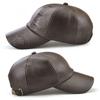 1PC Autumn Winter Men and Women's PU Leather Baseball Cap Waterproof Windproof Hat Stamping Logo Outdoor Sports Gorras Baseball Casquette