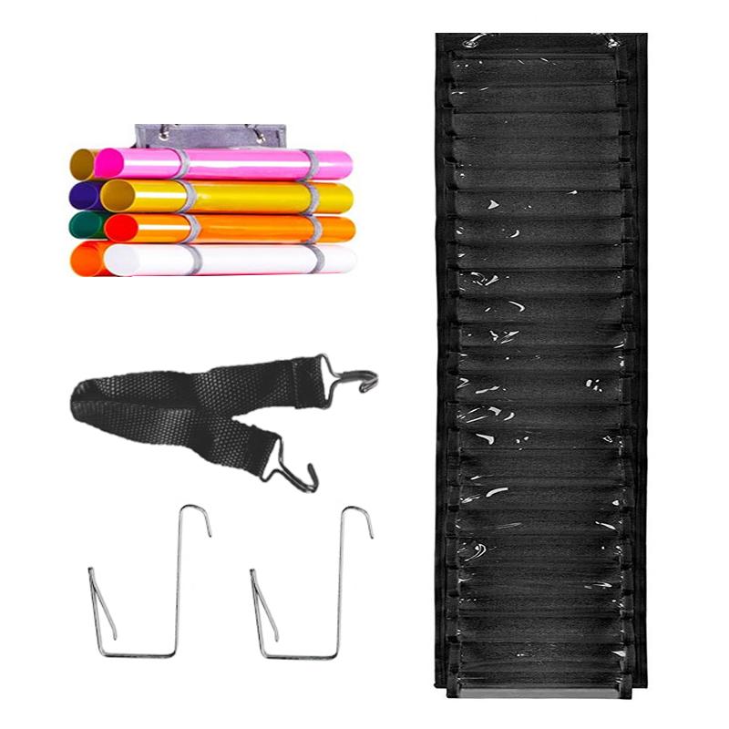 Vinyl Roll Holder Vinyl Storage Organizer Hanging Bag Wall Mount Craft Vinyl Roll Organizer Rack Behind Door Hanging Bag