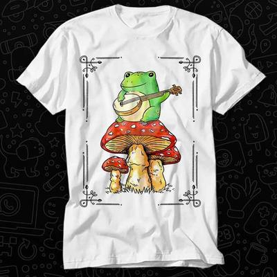 Star Frog Playing Banjo On Magic Mushroom Mushroom Fungi T Shirt 220