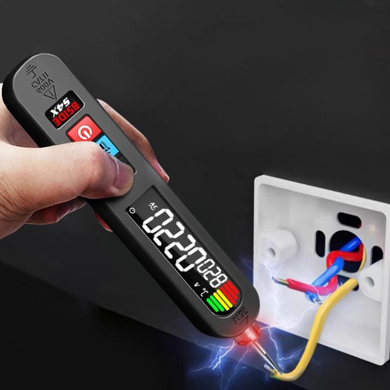 Electrical Tester Pen With Contact Contactless Voltages Detection And LED Flashlights For Professional Electricians