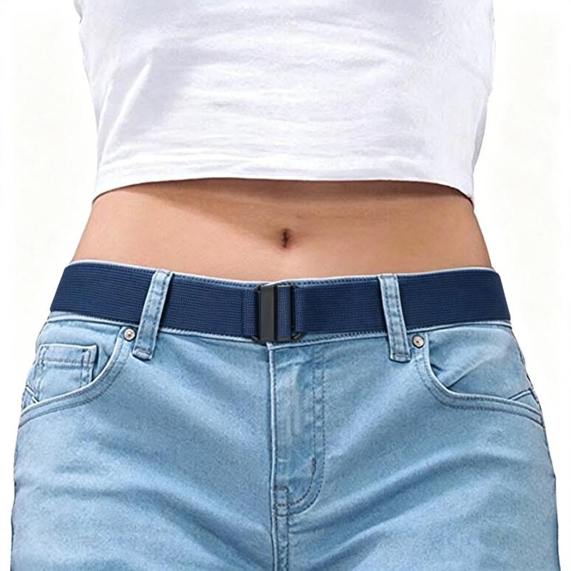 Buckle-Free Elastic Stretch Waist Belt Unisex No Fuss Comfort Band for Jeans Pants Dress Casual Gatherings 1Pcs