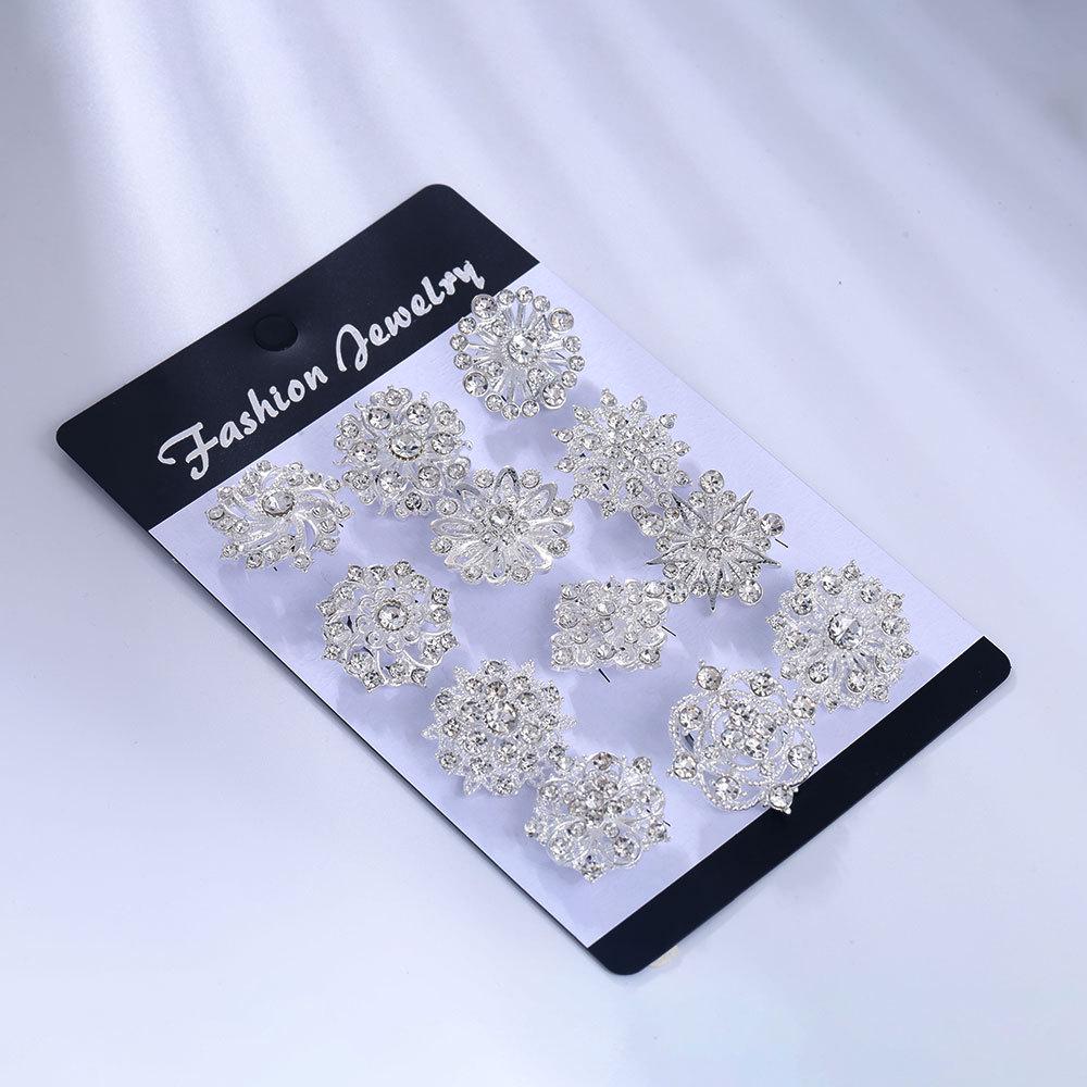 High-Grade Rhinestone Alloy Brooch - Wedding Bouquet Dress Accessory