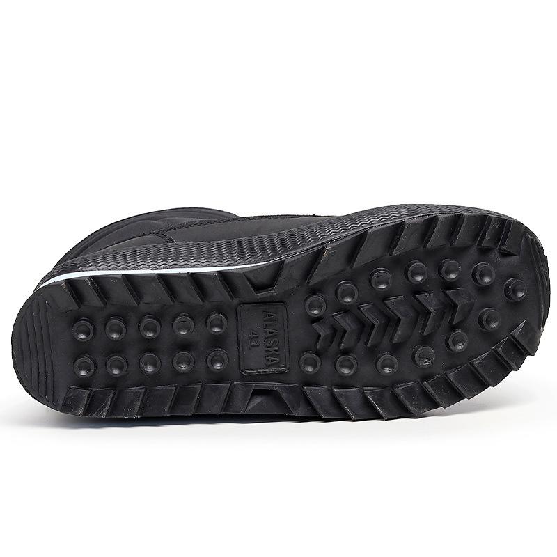 Men's Large Size Waterproof Winter Snow Boots with Thickened Velvet Lining for Warmth and Comfort