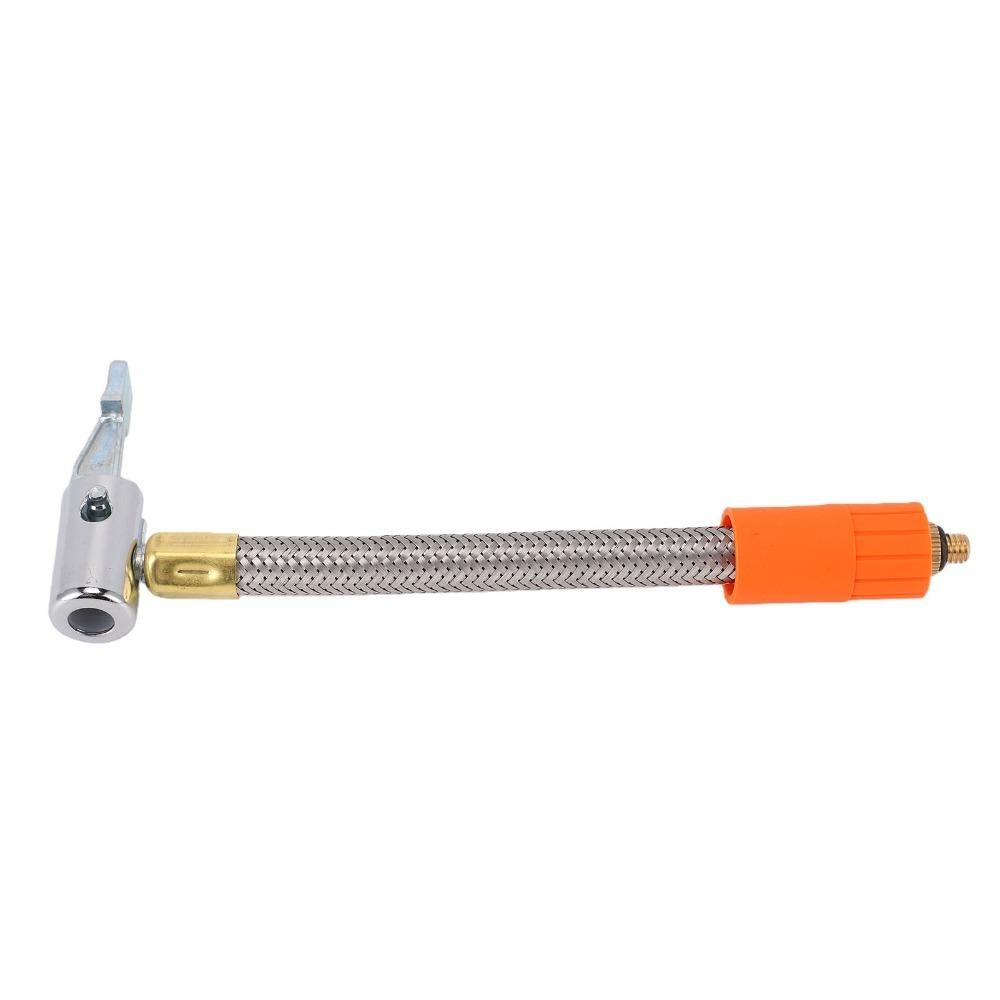 Stainless Steel Inflator Hose Extension Tube M6 x 1 Thread Air Chuck Car/Motorcycle