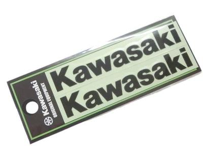 Kawasaki Aufkleber, Kleine Größe, 4 Farben verfügbar (Weiß, Schwarz, Silber, Gold) (Schwarz)
