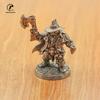 Vintage White Brass Miniature Dwarf Warrior Statue Desktop Board Game Warrior Model Toy Boys Desk Decorative Ornament Craft Gift