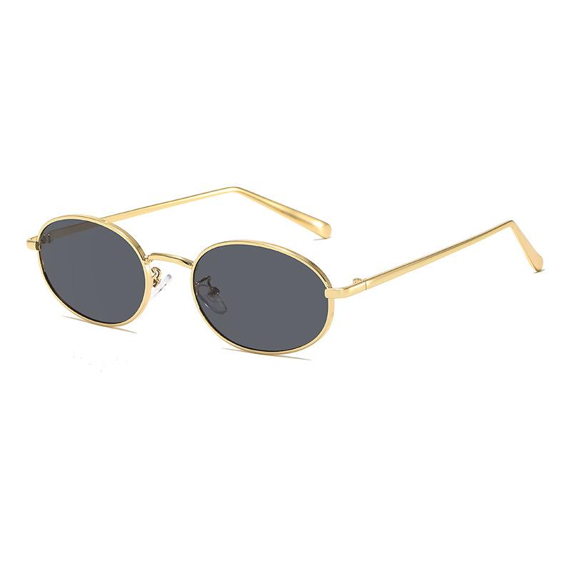 Oval Shape Sunglasses for Women Korean Fashion UV Protection Designer Sunglass Woman Beach Playing Men's Glasses