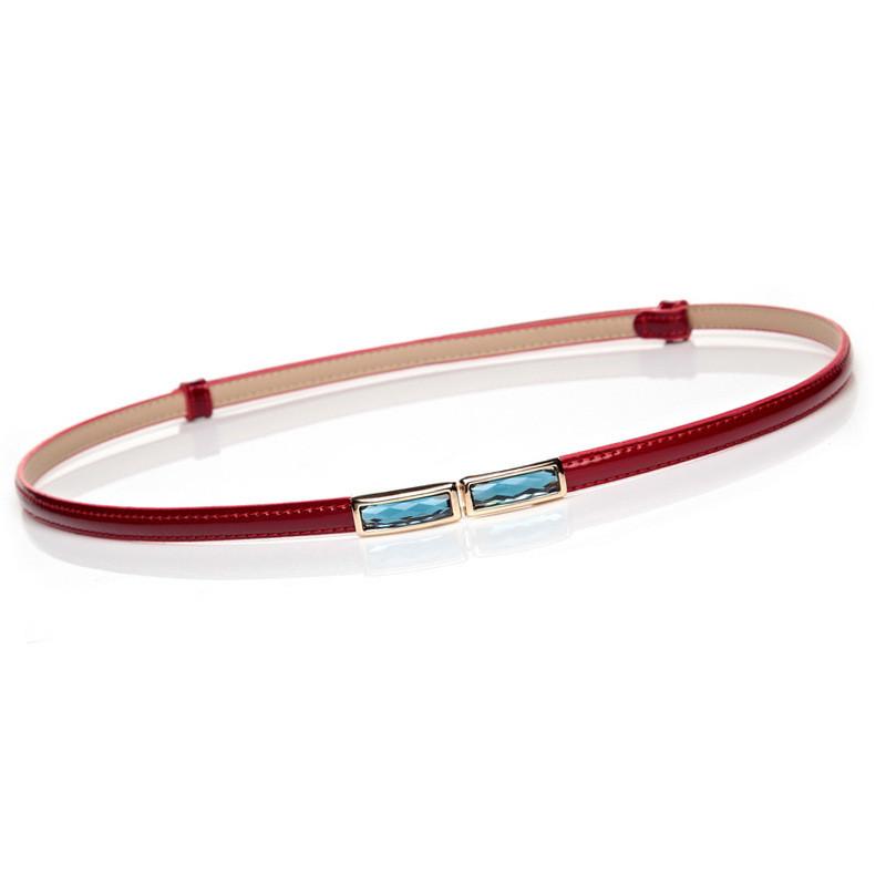 Leather Belt For Women With Round Alloy Buckle And Slim Design Perfect For Casual And Office Wear