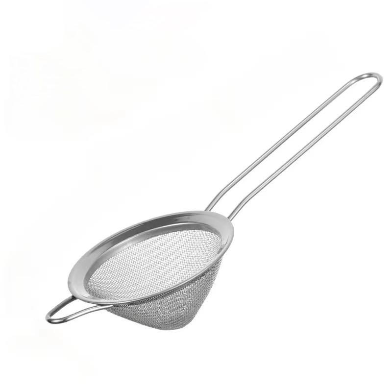 Stainless Steel Home Practical Kitchen Gadget Kitchen Cooking Tool Sifting Oil Skimmer Colander Strainer Cocktail Filter серебряный