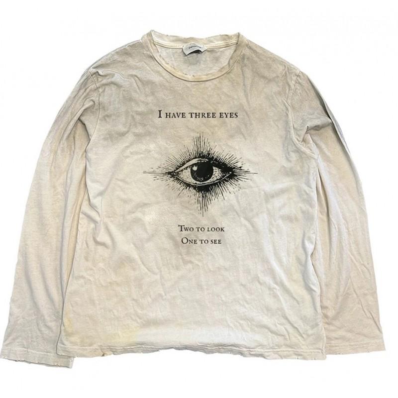 Unisex Vintage Streetwear Long Sleeve T-Shirt With 3D Digital Print Loose Fit Casual Tee Daily Wear
