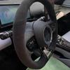 Custom DIY Suede Car Steering Wheel Braid Cover 100% Fit For BYD Atto 3 EV 2022 2023 Auto Interior Accessories Steering