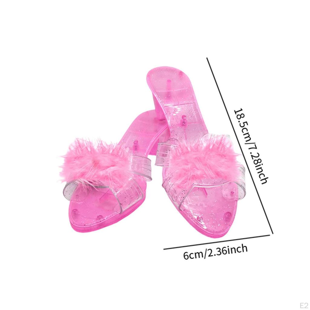 Girls Portable And Multifunctional Princess Shoes Slip-on Dress Up for Cosplay Party Birthday