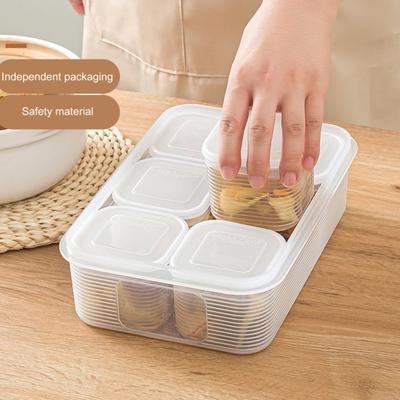 1/2/4/6 Stück Kitchen Coup Aufbewahrungsbox mit Skala, transparent, luftdichter Verschluss, auslaufsicher, Suppen-/Gefrierschrank-Aufbewahrungsbehälter