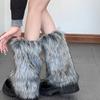 15-45cm New Grey Y2K Spicy Girl Imitation Fur Hair Leg Set Millennium Phoenix Leg Set Winter Warm Stacking Socks