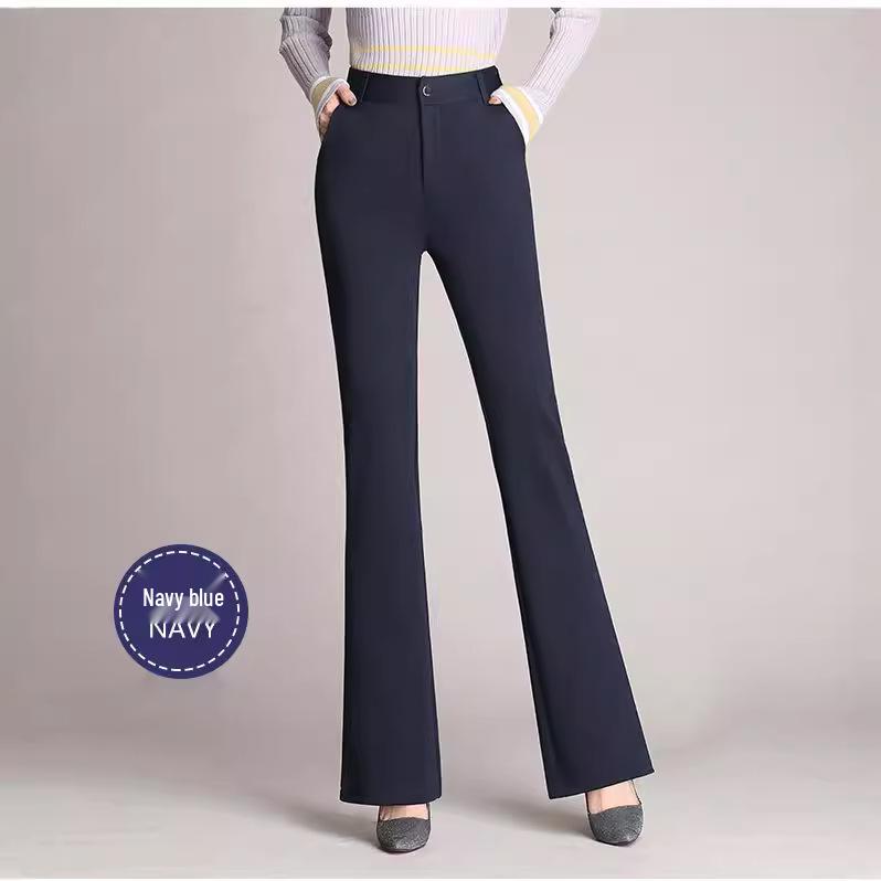 Women's Plus Size High Waist Micro-Flared Work Pants