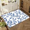 Blauw en wit porselein Vloermat Slaapkamer Woonkamer Flanellen Deurmat Antislip Woondecoratie