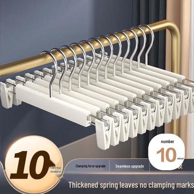 Shunmeide Extendable Anti-Slip No-Crease Pants Hanger 10-Pack