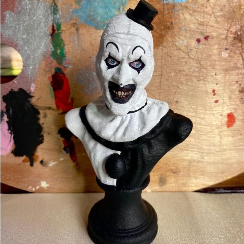 Art The Halloween Clown Figure Horror Clown Indoor Garden Statue Resin Terrifier